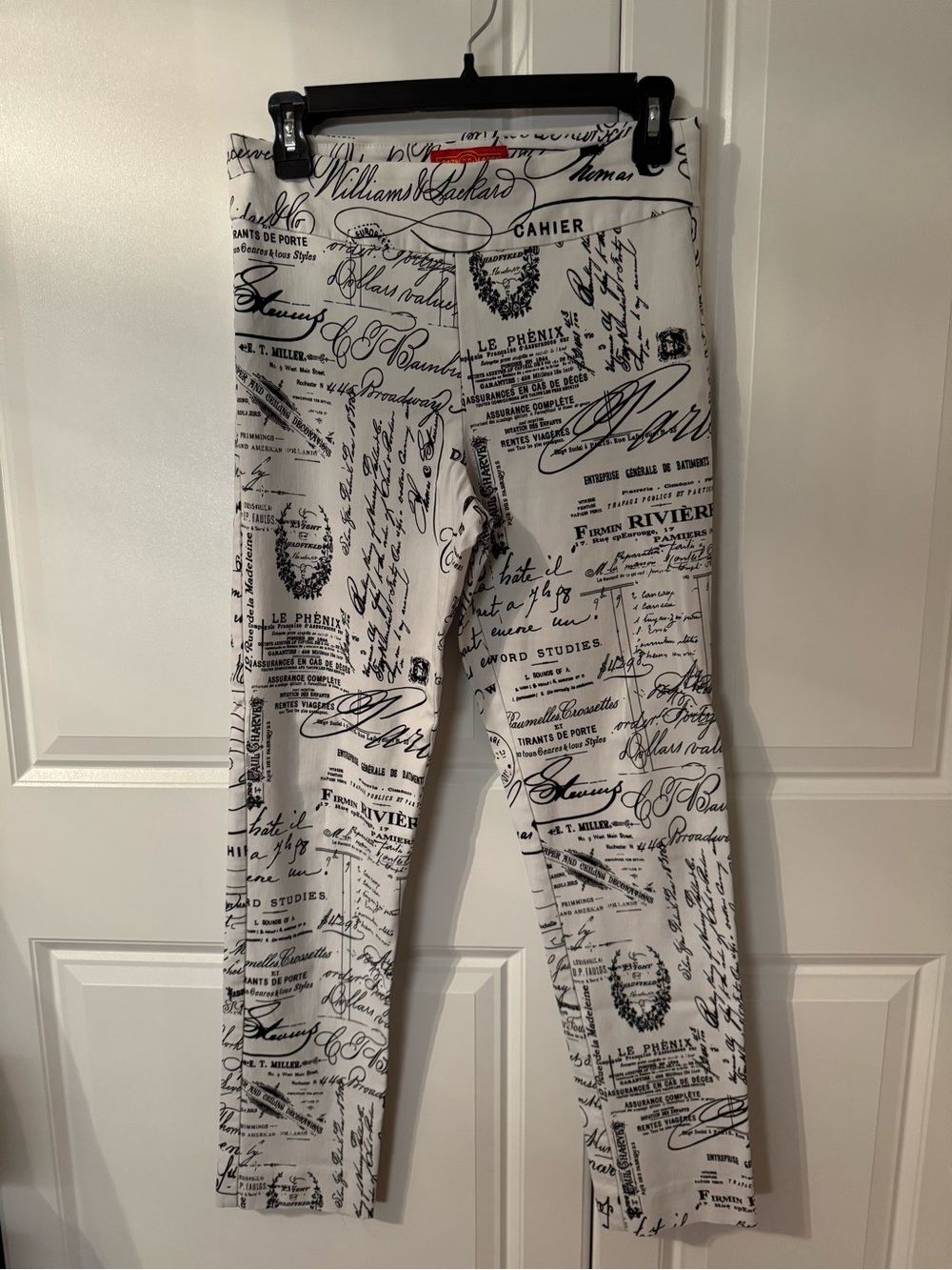 Krazy Larry Script Print Women’s Pull On Dress Pants Sz 6